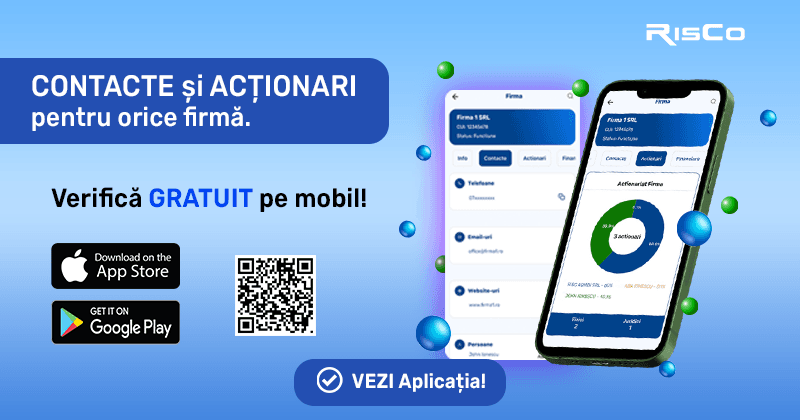 RisCo lansează aplicația mobilă gratuită pentru acces rapid la informații financiare și juridice despre firmele din România