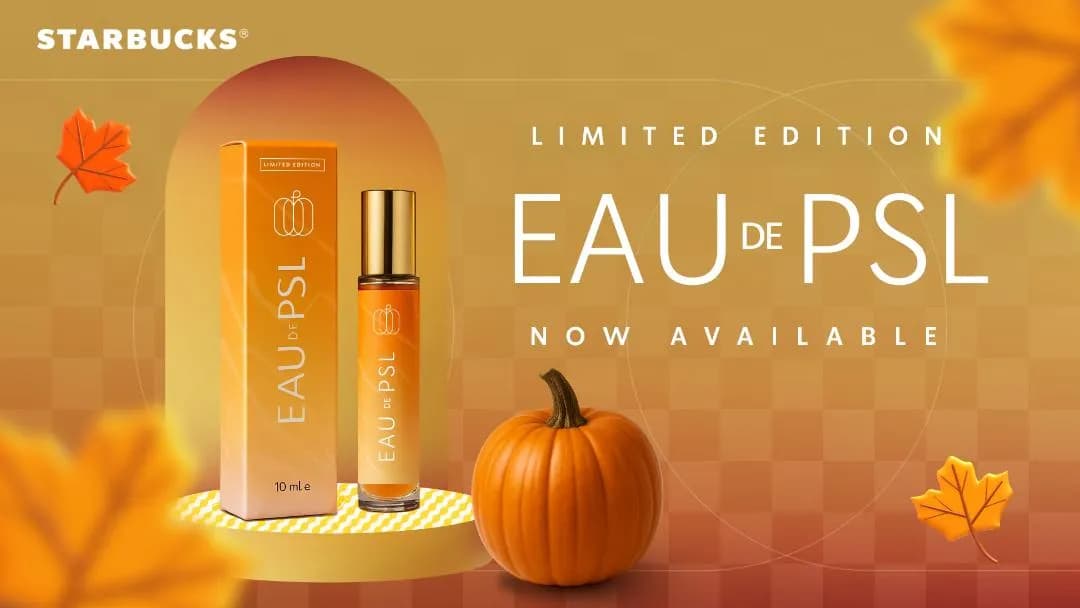 Starbucks lansează EAU de PSL, parfumul inspirat de Pumpkin Spice Latte